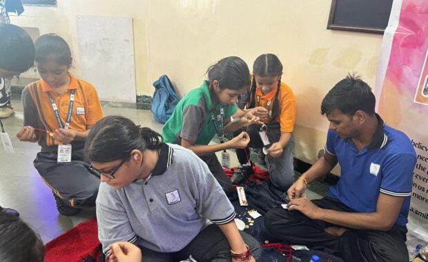 Rakhi Making Workshop by Mahavir Foundation - Hills High - Best School in surat